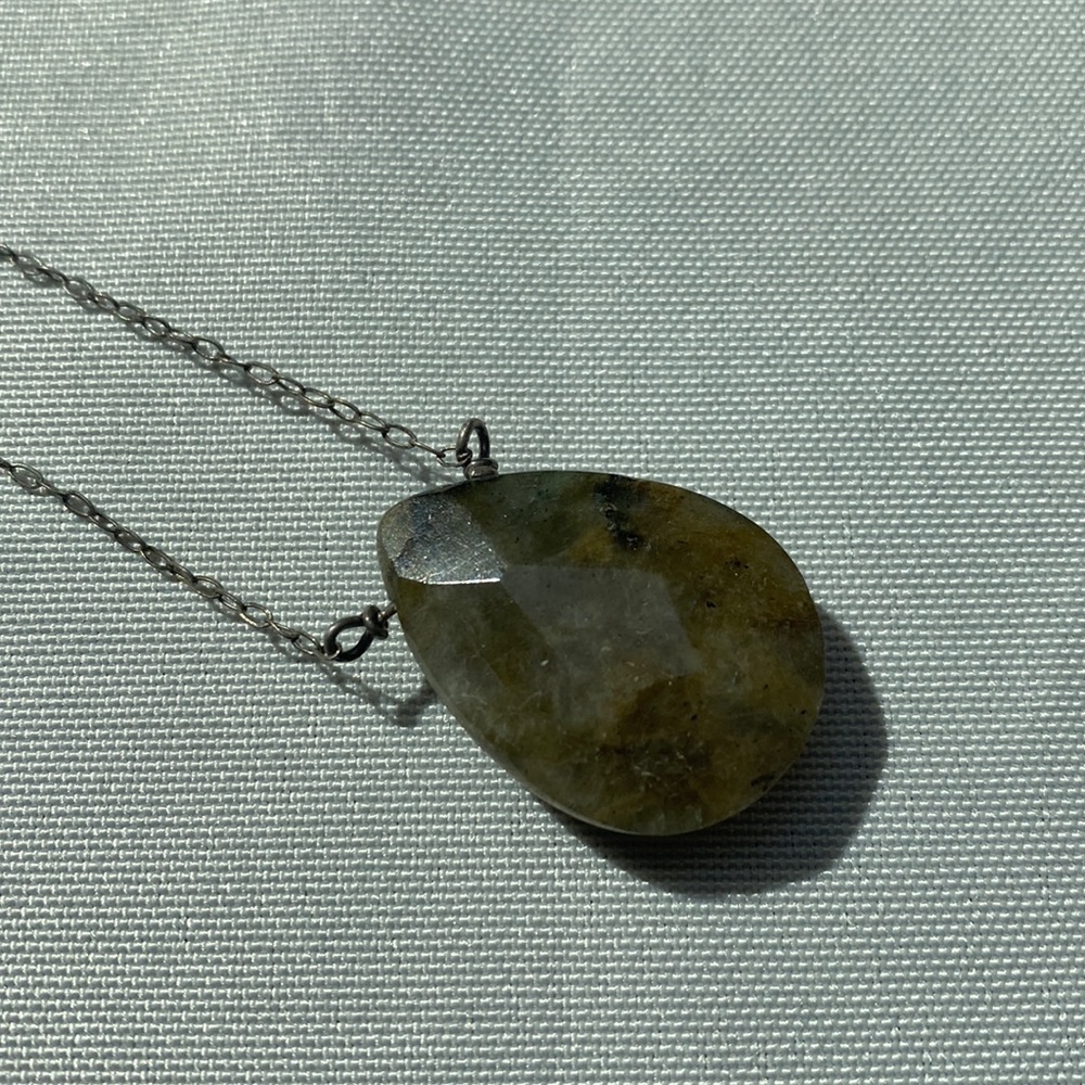 Faceted stone necklace